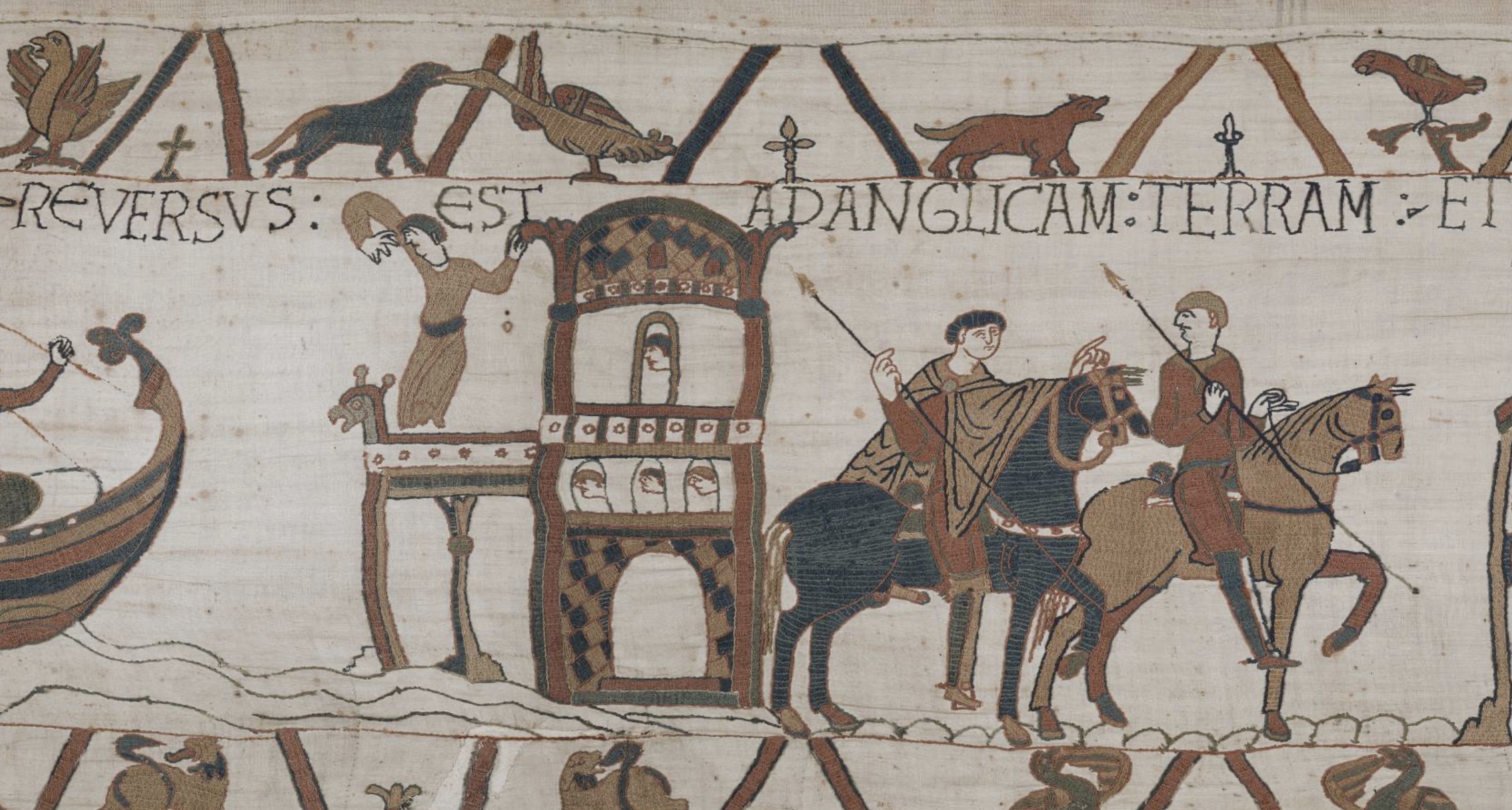 A scene from the Bayeux Tapestry